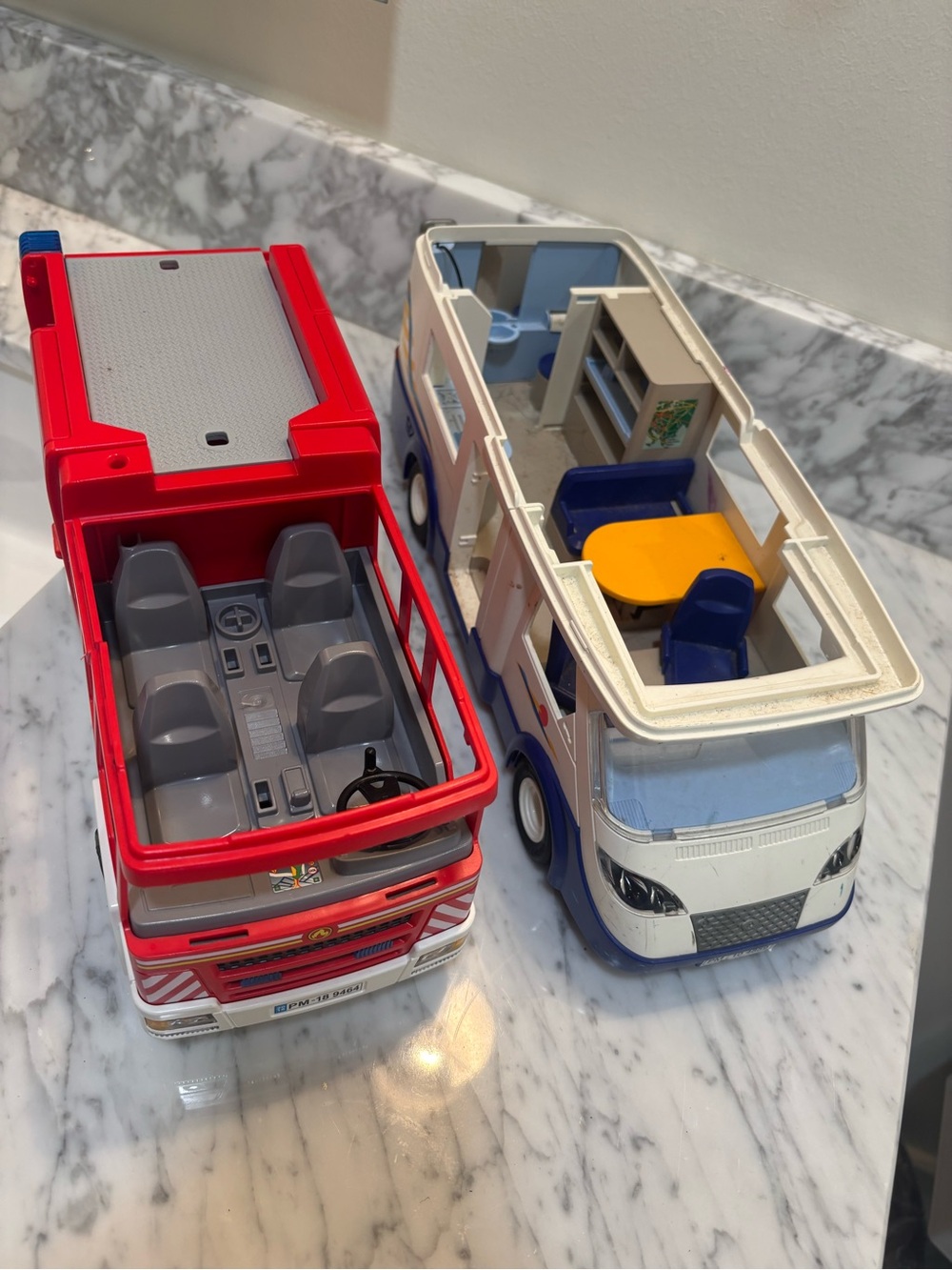 2009 and 2010 Playmobil  RV and Fire Truck Playset -